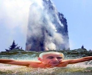 горящее здание